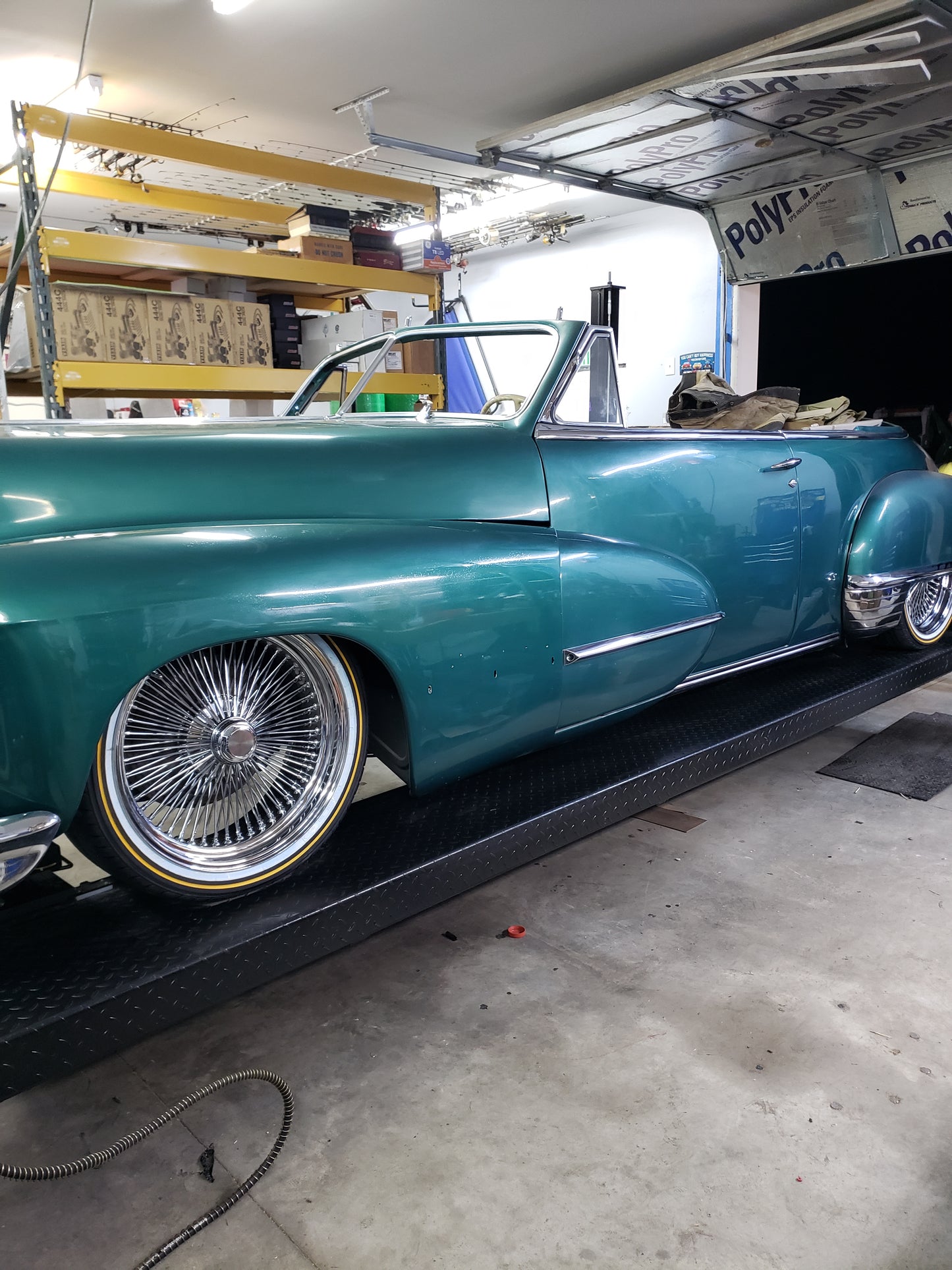 1939-1957 cadillac front shock relocation